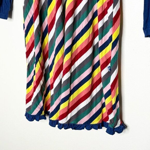 Kickee Pants Rainbow Twirl Dress Long Sleeve Flutter Seam - Kids US XS 5/6 - Picture 4 of 7